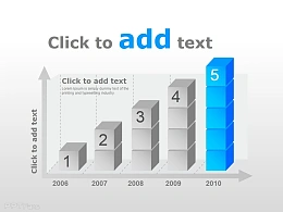 立体蓝色突出显示的柱状图