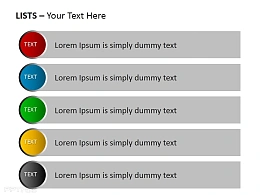 多彩色列表目录页