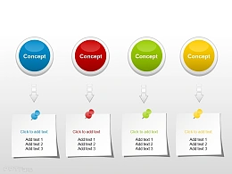图钉把便条纸钉在墙上