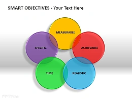 五彩色半透明圆形图示