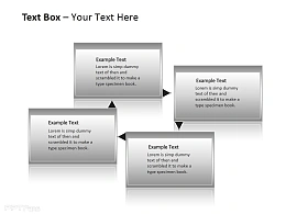 4方面 箭头循环文本框