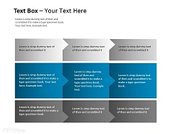 表示时间、方向顺序的带箭头文本框