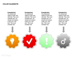 个性四部分彩色文字说明