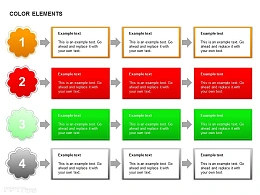 四部分方形递进步骤图