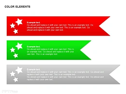 三部分彩带图示文字说明