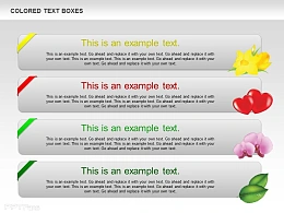 四部分整齐排列文字说明