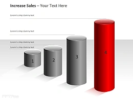 红色圆形柱状图