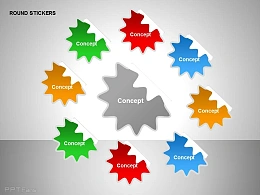 九部分半边刺球贴纸