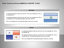 尼加拉瓜、巴拿马国旗