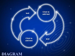 蓝色发光循环箭头