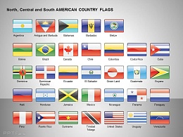 北、中、南美洲国家国旗
