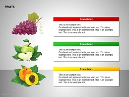 葡萄、苹果、桃图示