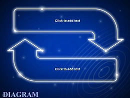 蓝色发光头尾相接箭头