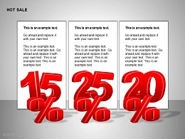 三个递增数字百分比