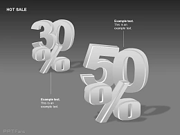 灰白递增数字百分比
