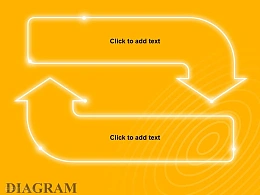 黄色发光头尾相接箭头