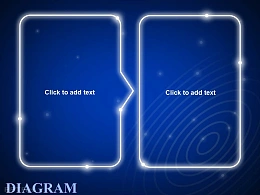 蓝色发光带箭头文字框