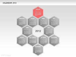 2012日历之一月份