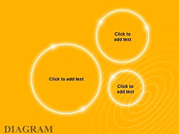 黄色发光圆形3方面并列关系