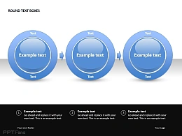 蓝色递进圆形文本框
