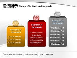 三部分递进图示