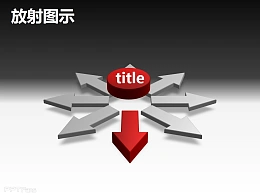 八部分放射图示