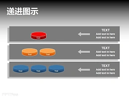 递进图示之圆饼图