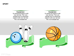 高尔夫球篮球图示文字说明