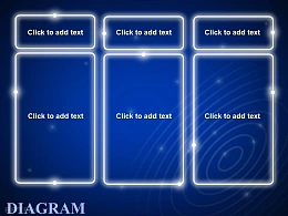 蓝色发光并列横向文本列表