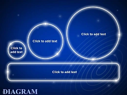 蓝色发光圆形递增