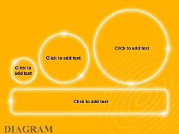 黄色发光圆形递增