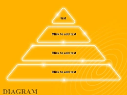 黄色发光四层金字塔