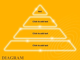 黄色发光四层金字塔