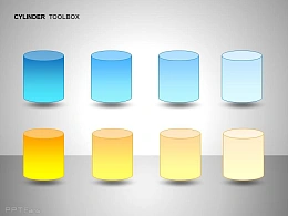 八方面黄绿色圆柱体文字说明