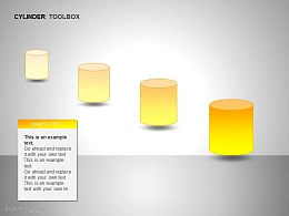 由远及近圆柱体文字说明