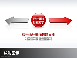 两部分左右放射图示