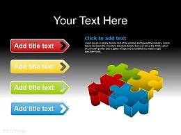 四部分彩色立体拼图