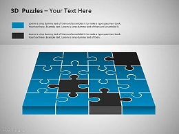 3D方形拼图全彩图