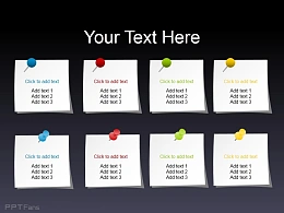 个性便条纸之八部分并列关系