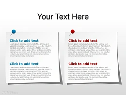 个性便签纸条图示之并列关系