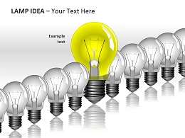 斜排灯泡图示之突出重点