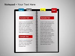 分栏双页记事本图示