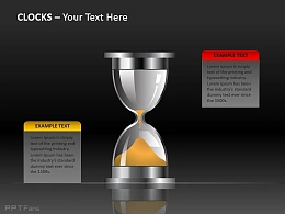 沙漏与便签纸图示