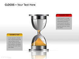 沙漏与便签纸图示