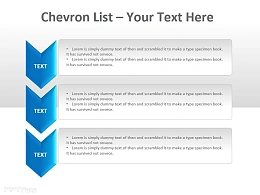 V型箭头列表 三部分递进关系