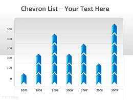 簇状箭头图示与V型列表