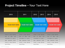 项目时间表与彩色时间轴