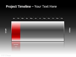 项目时间表与红色进度条