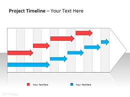 项目时间表与箭头图示 两个项目