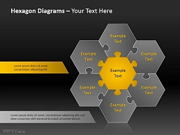 六角形总分关系图示